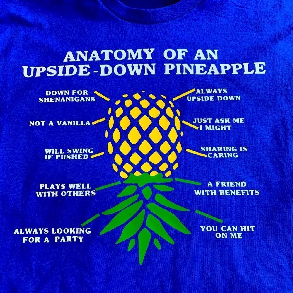 Plus Size - Anatomy of an upside-down pineapple tee